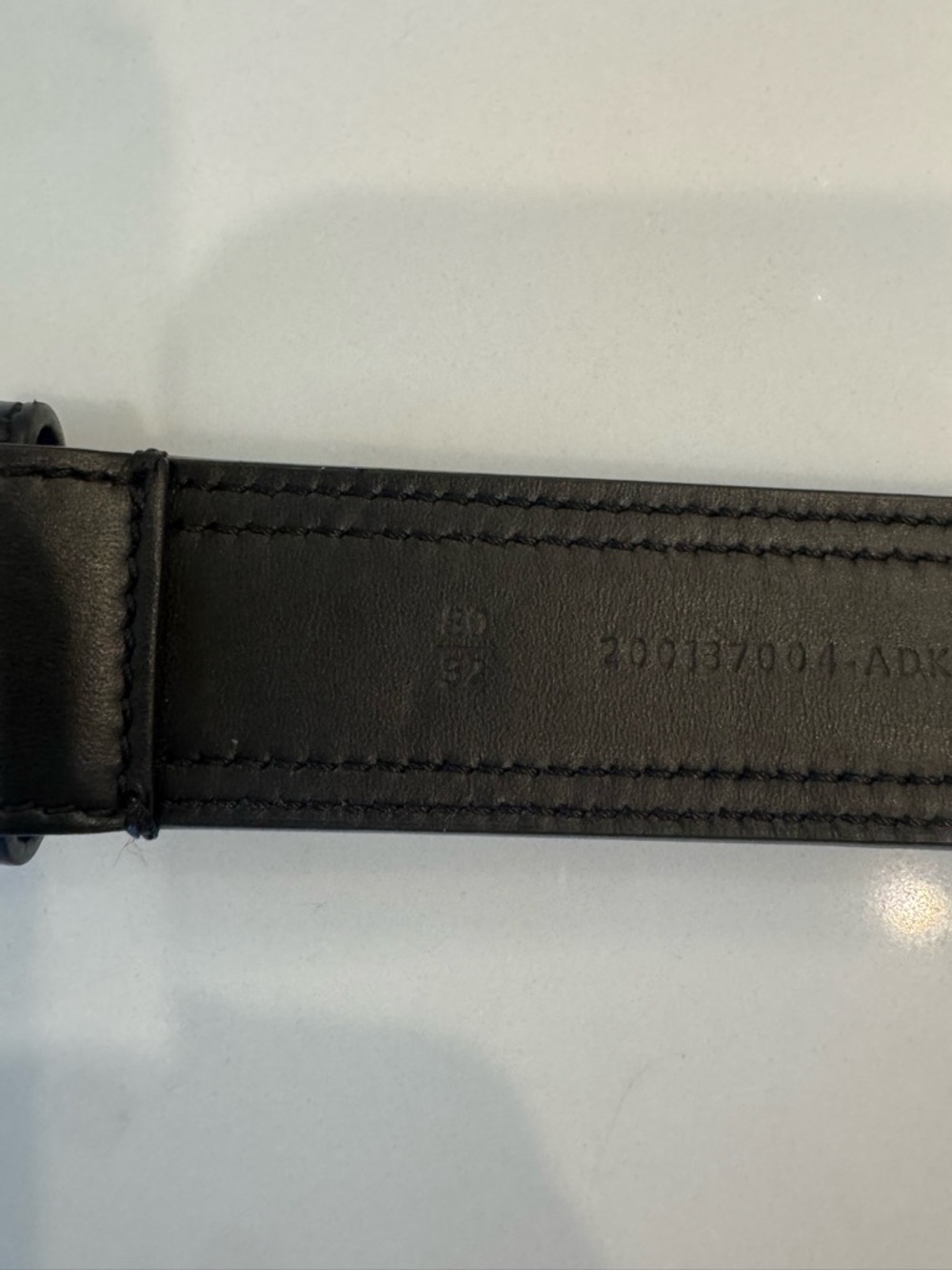 Fendi Black Baguette Leather $ Fabric Belt with Gold Fendi Logo Buckle - Picture 6 of 8